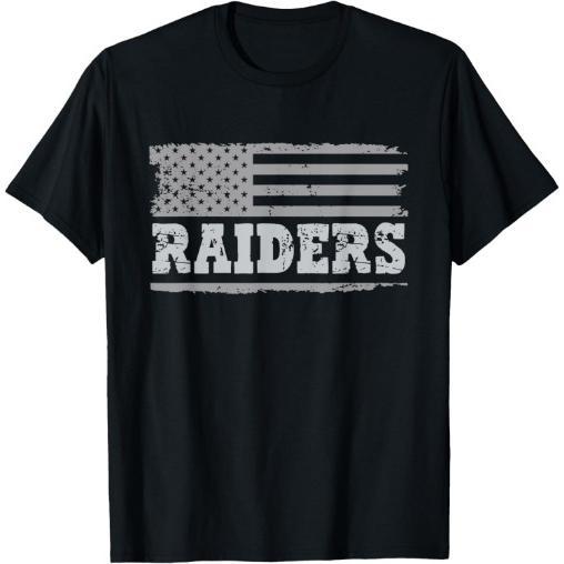 Raiders T-shirt American Falg T-Shirt Made in USA