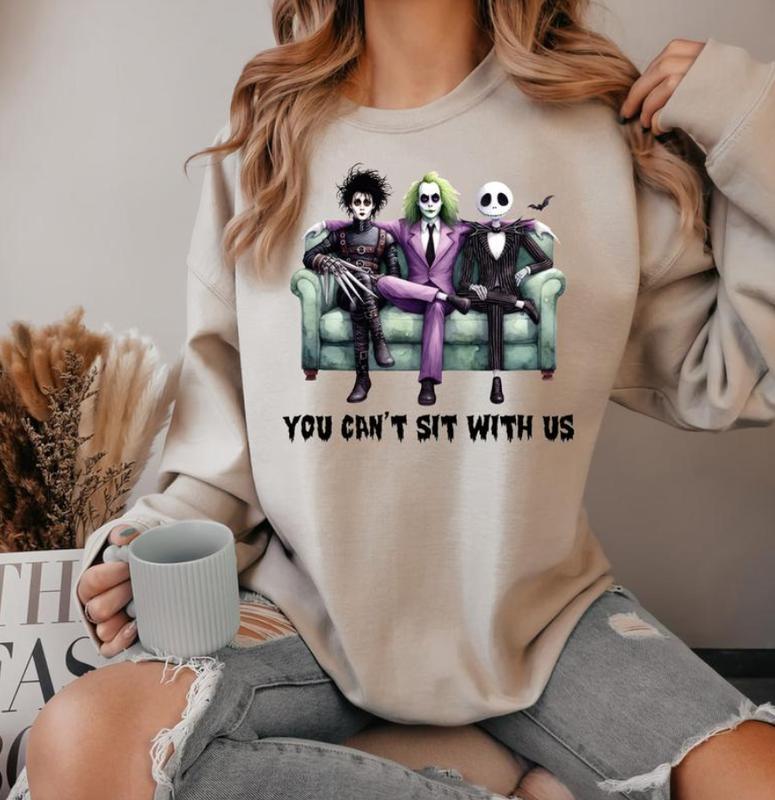 You Cant Sit With Us Halloween Movies Sweatshirt - Shirt - Hoodie, Horro Movies Shirt, Retro Halloween Shirt, Horro Characters Sweatshirt, Halloween F