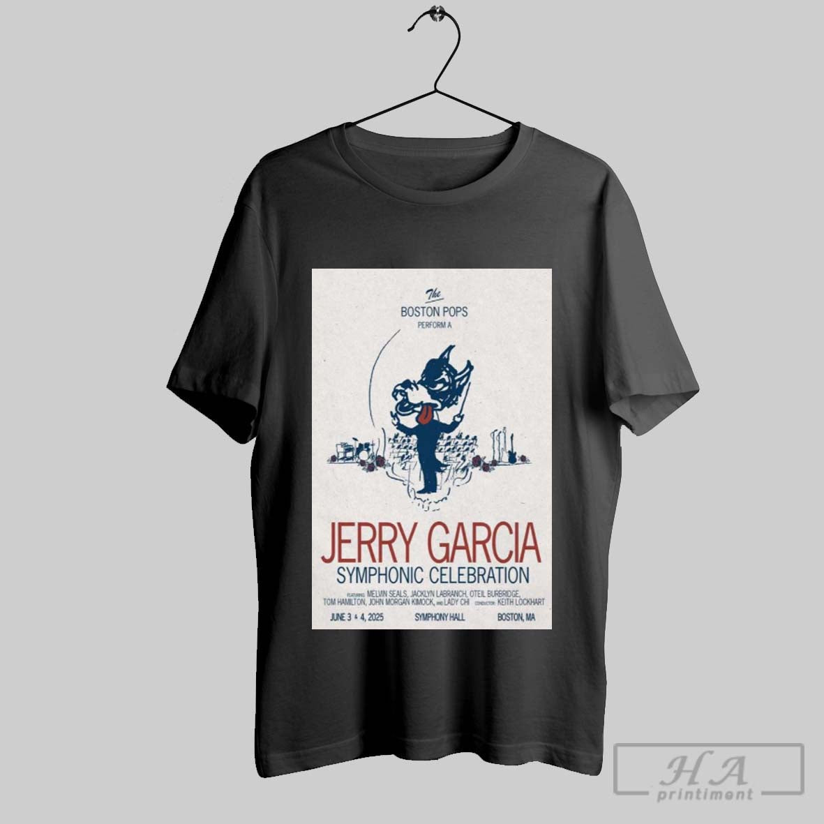 Poster Jerry Garcia Symphonic Celebration June 3 4 2025 Poster Boston Ma T Shirt