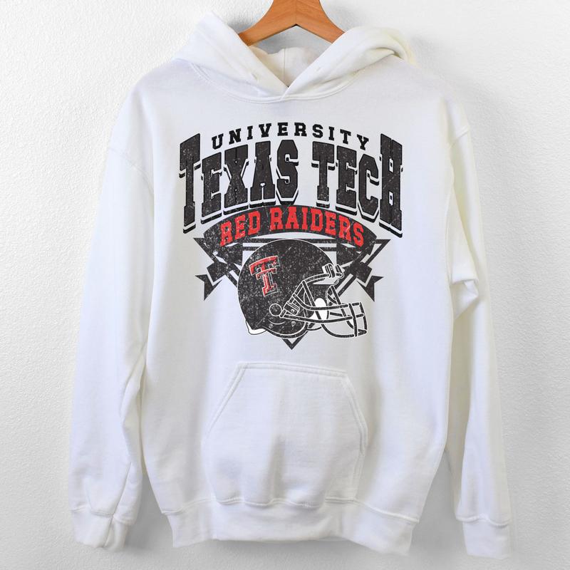 Texas Tech Red Raiders Vintage NCAA Sweatshirt, Unisex Red Raiders Football Shirt, Classic Sport Hoodie, Gifts for Football Fans, Cotton T-Shirt