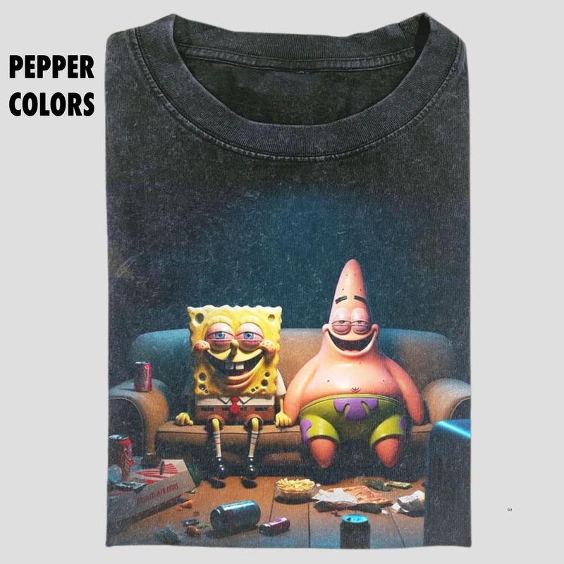 SpongeBob SquarePants Vintage Graphic Tee, Funny SpongeBob SquarePants Shirt, Movie Shirt Funny Shirt, Unisex T-Shirt, Unisex Movie Gift For Men Women