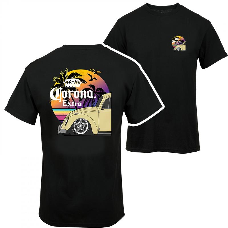 Corona Extra Beach T-shirt -  2 Side - Shades For Everyone - Size Range For Everyone - Unisex Style Variety  - Mix And Match
