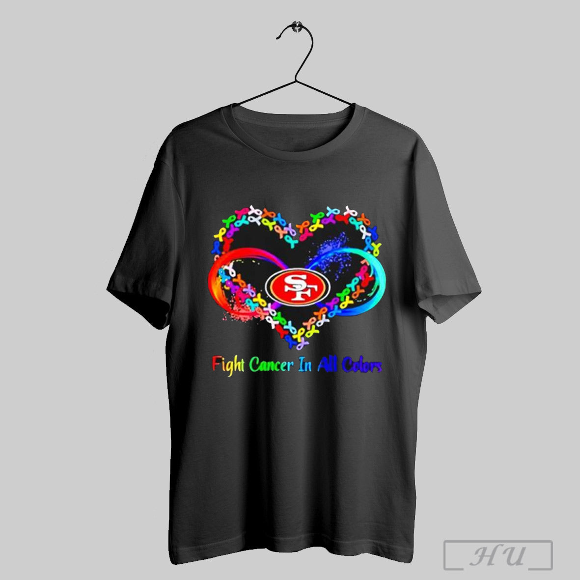 San Francisco 49ers Heart Fight Cancer In All Colors 2025 T Shirts Sweatshirt