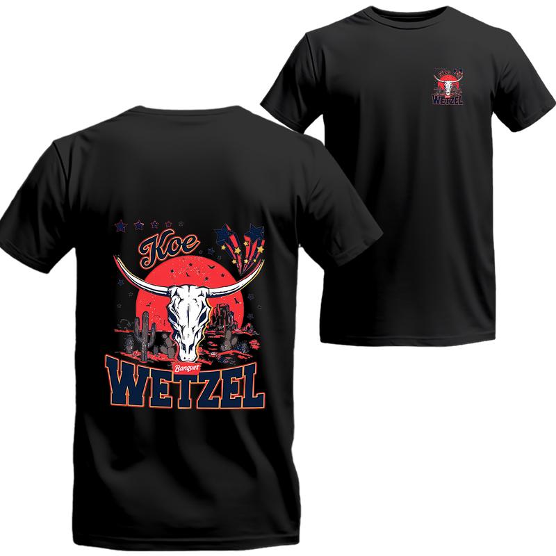 Koe Wetzel Bullhead Cowboy T-shirt, Cowboy Short Sleeve Tee, Unisex Shirt, Menswear Top, clothes seasons