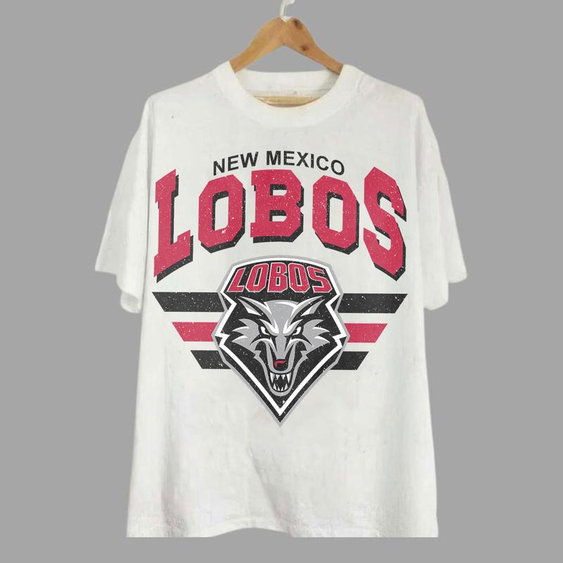 New Mexico Lobos Vintage NCAA Sweatshirt, University Football Shirt, Classic Gift for Fans, Men, Women, Unisex Cotton Comfort, Vintage Style
