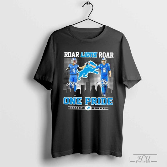 Roar Detroit Lions Roar One Pride Signature Unisex T-Shirt
