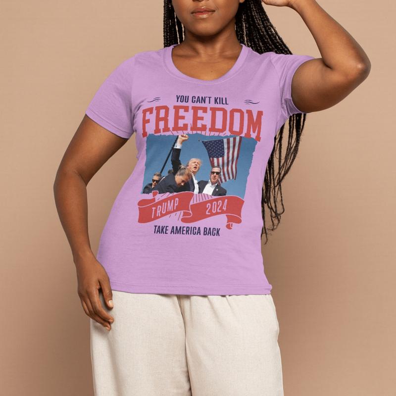 Trump You Canâ€™t Kill Freedom Trump 2024 Take America Back Rally Survived T-shirt, Trump Never Surrender Supporters Tee 2024, Stand With Trump Tshirt, Ultra MAGA Take American Back Sweater, Unisex Pro-Trump Election Hoodie, Gift For Republican TR150712