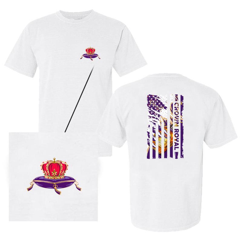 Crown Royal Claws Usa Flag T-shirt - 2 Side - Size Inclusivity - Unisex And Inclusive - Fashion Varieties - Celebrity Style - Multiple Colorways