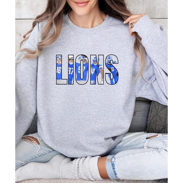 Hot Deal Retro Detroit Lions Football Players Crewneck Sweatshirt & Pullover Hoodie & Unisex T-shirt, Lions Fan Tee, Football Fan Gift Casual Cotton Womenswear Sweaters Womenswear Sweaters