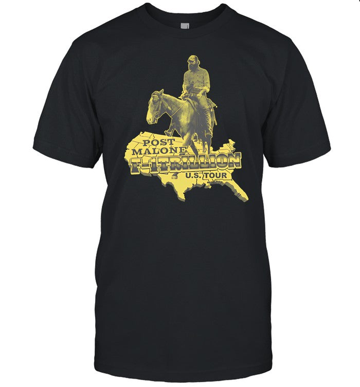 Post Malone F-1 Trillion US Tour Map T-Shirt