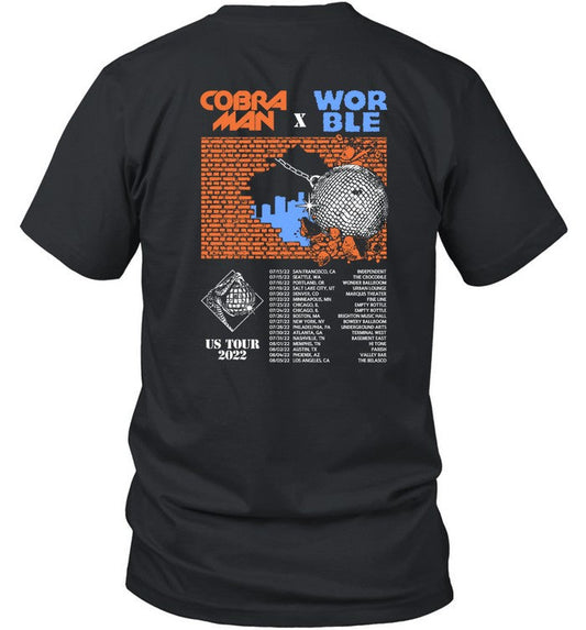 Cobra Man x Worble US Summer Tour 2022 Shirt