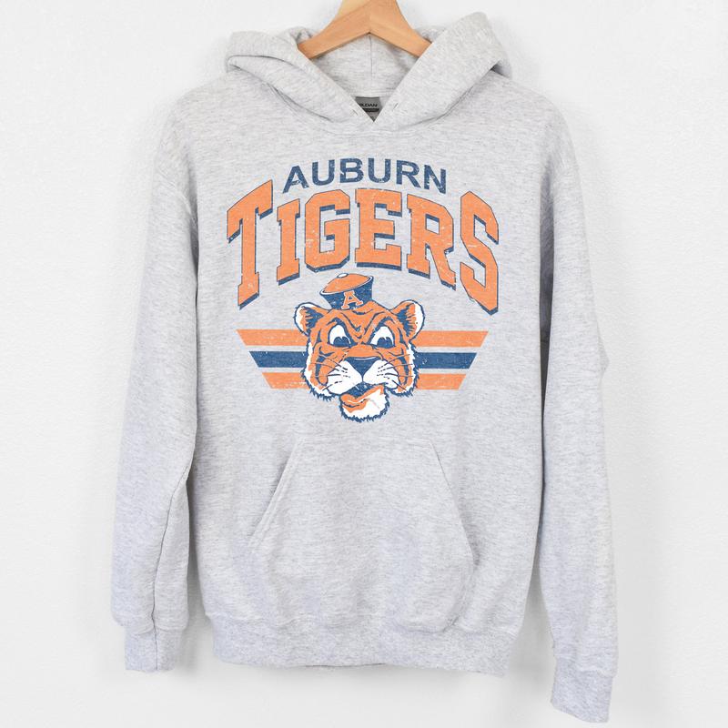 Auburn Tigers Vintage NCAA Sweatshirt, Unisex Auburn Football Shirt, Classic Sport Hoodie, Gifts for Football Fans, Cotton T-Shirt, Hoodie Sweatshirt