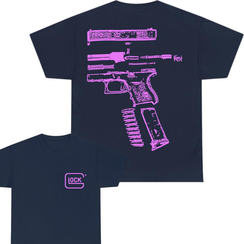 Glock Tshirt - 2 Side Tee - Glock Tee - Full Color - Menswear Top - Unisex Tee, Gift For Men , Gift For Women