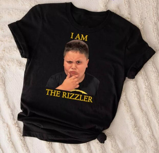 I Am The Rizzler Shirt, Trendy Teen Skibidi Shirt, For Men, For Women, 100% Cotton, Crew Neck, Slight Stretch, Breathable & Wear-Resistant, All-Season