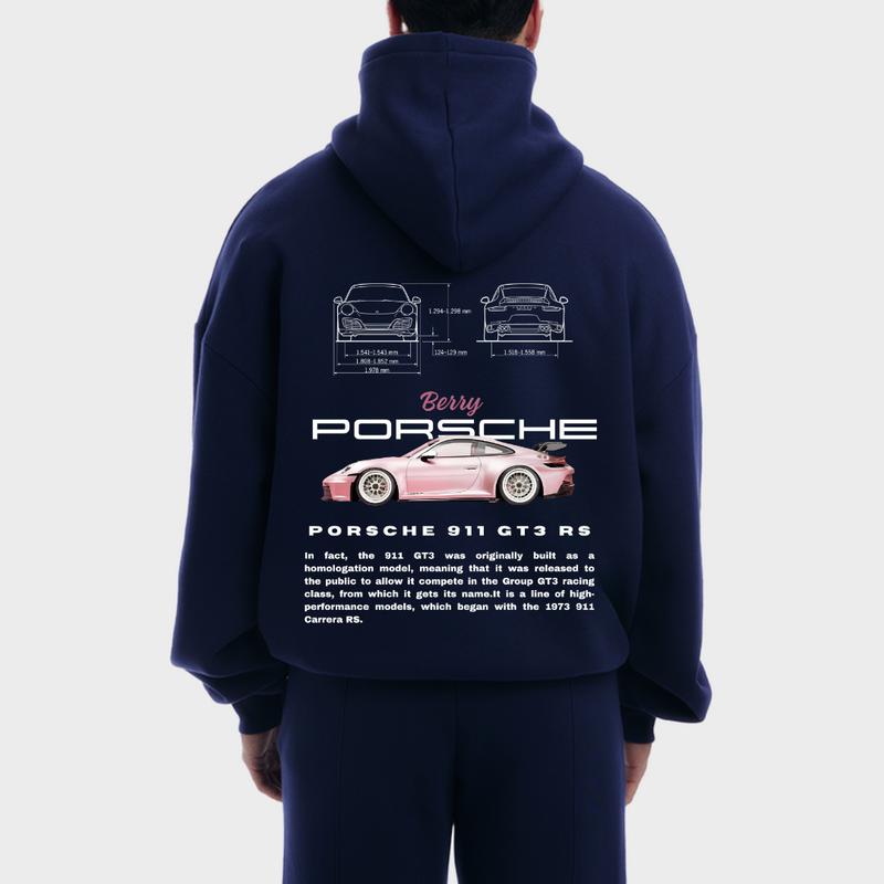 Porsche 911 GT3 RS-Pink Berry Hoodie, Unisex, Menswear, Street Racing Shirt, Car Hoodie, Boyfriend Gift