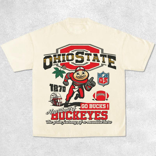 Ohio State Shirt, Vintage 90s Unisex Football Tees, Football T-Shirts, Sports Shirt, Game Day Tee, Football Fan Gifts Crewneck Clothing