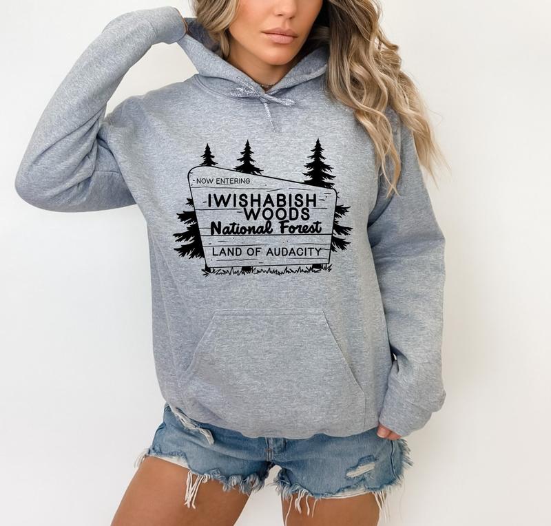 Pullover IWISHABISH WOODS Unisex Hoodie Cotton Soft Style