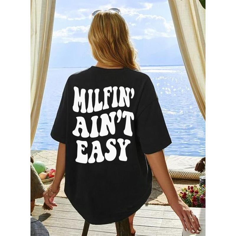 Milfin' Ain't Easy Shirt, Funny Mom shirt, Mama t-shirt, Trendy Mom T-Shirt Unisex Classic Cotton Fabric Fit