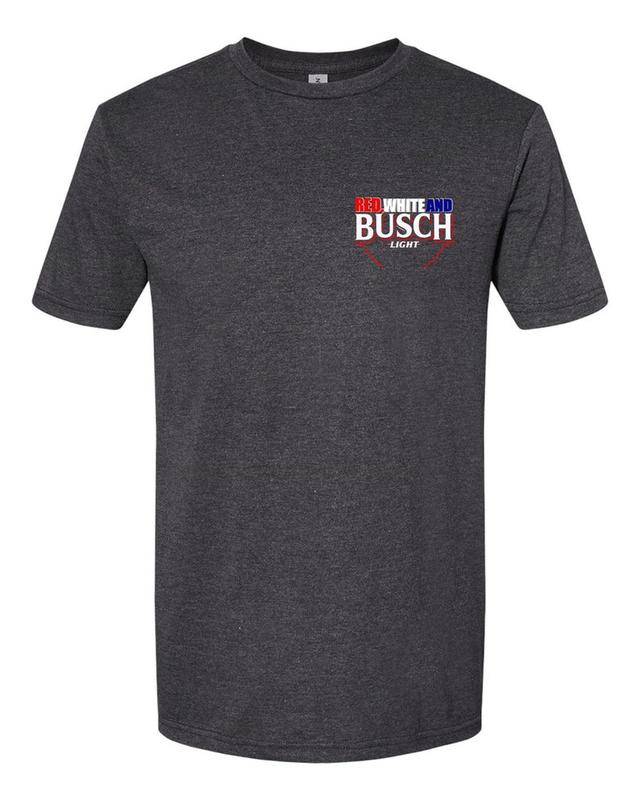 Red, White & Busch Light - 4th of July, Casual Graphic Round Neck T-shirt for Summer, Fashion Top for Daily Wear, Unisex Tee