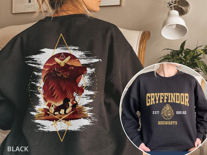 Vintage Hogwarts House Shirt, Gryffindor Hogwarts Shirt, Hogwarts House Sweatshirt, HP Wizard Shirt, Harry Potter Shirt