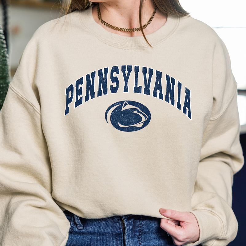Penn State Nittany Lions Vintage Football NCAA Trendy Sweatshirt, Pennsylvania State University Unisex Football NCAA Shirt, Gift For Men, Gift For Gir
