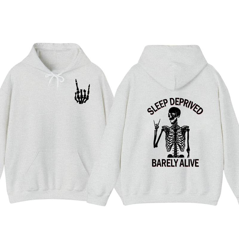 Sleep Deprived Fit Short Sleeve Hoodie, Full Color Hoodie, Sweatshirt, T-Shirt, Unisex, For Men, For Women