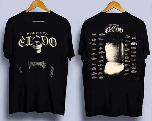 Vintage 90s Style Peso Pluma Tour T-Shirt, Peso Pluma 2024 Concert Shirt, Peso Pluma Music Shirt, Exodo 2024 Concert Shirt For Fan ,Free Shipping,Unis