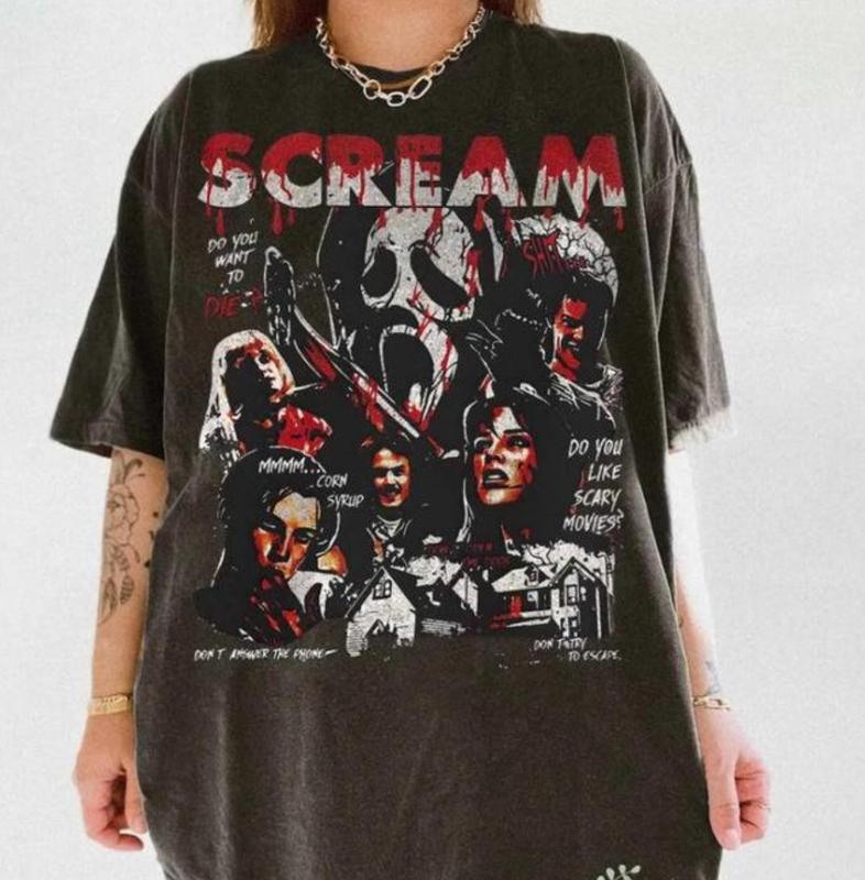 Nothin Chillin Killin Horror T shirt, Let Watch Scary Movies Sweatshirt, Ghostface Tee, Scream You Hang Up Shirt Woodboro Horror Film Club Shirt