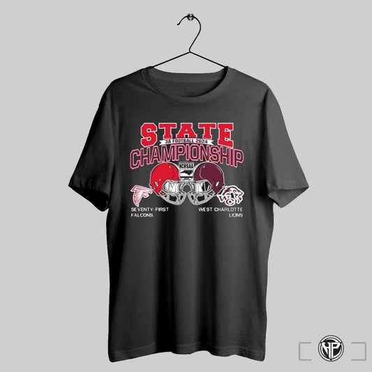 Seventy First Falcons Vs West Charlotte Lions 2024 3a Football State Championship Head To Head T Shirt Trendy Sweatshirt
