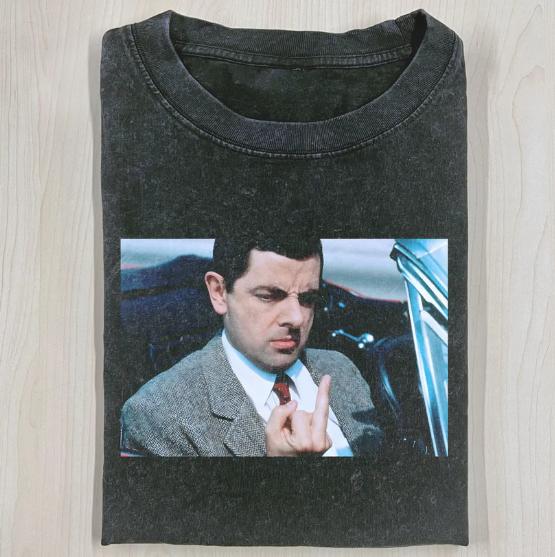 MR. BEAN Middle Finger T-Shirt, Funny Shirt, Unisex T-Shirt, Gift For Men Women