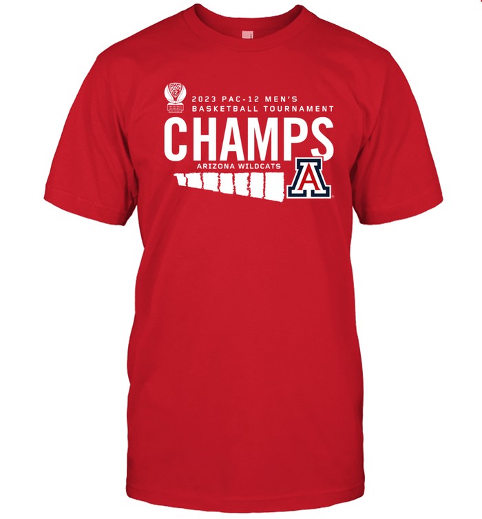 Arizona Wildcats Blue 84 2023 PAC-12 Men's Basketball Conference Tournament Champions T-Shirt