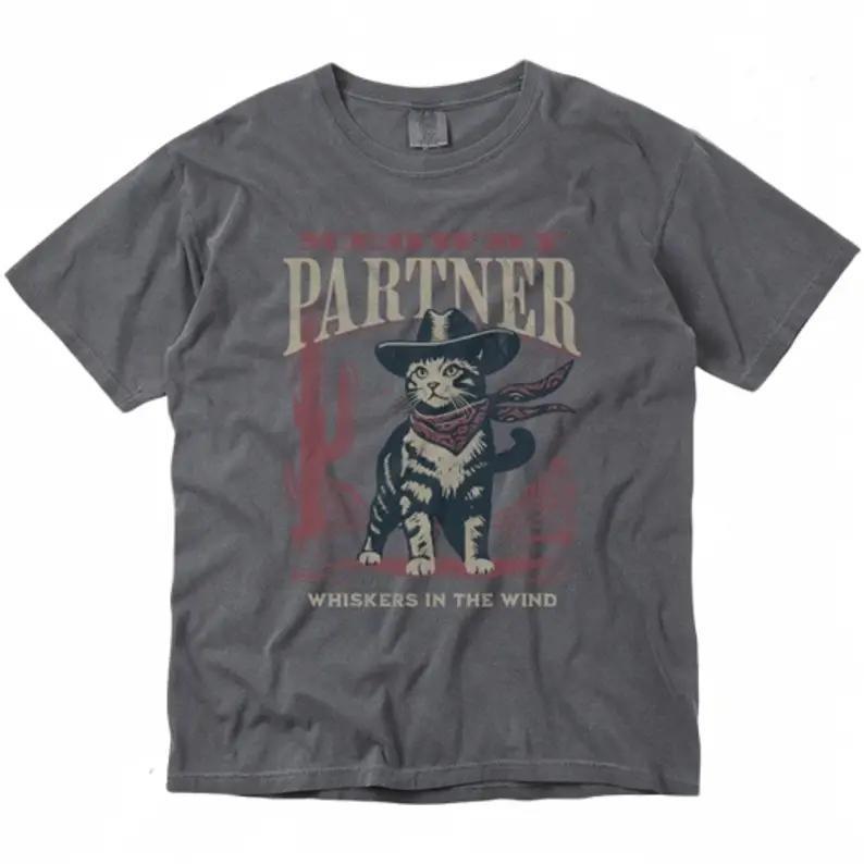 Meowdy Partner Cowboy Cat Shirt, Vintage Cowboy Shirt, Funny Cowboy Cat Shirt, For Men For Women