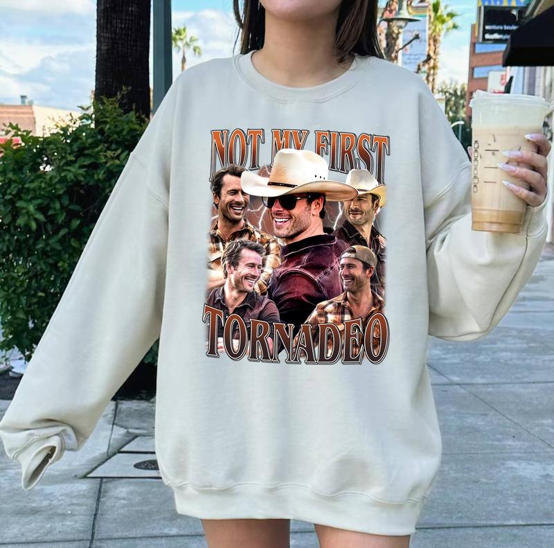Not My First Tornadeo, Glen Powell Unisex Softstyle Vintage Shirt, Gift For Woman and Man Unisex T-Shirt