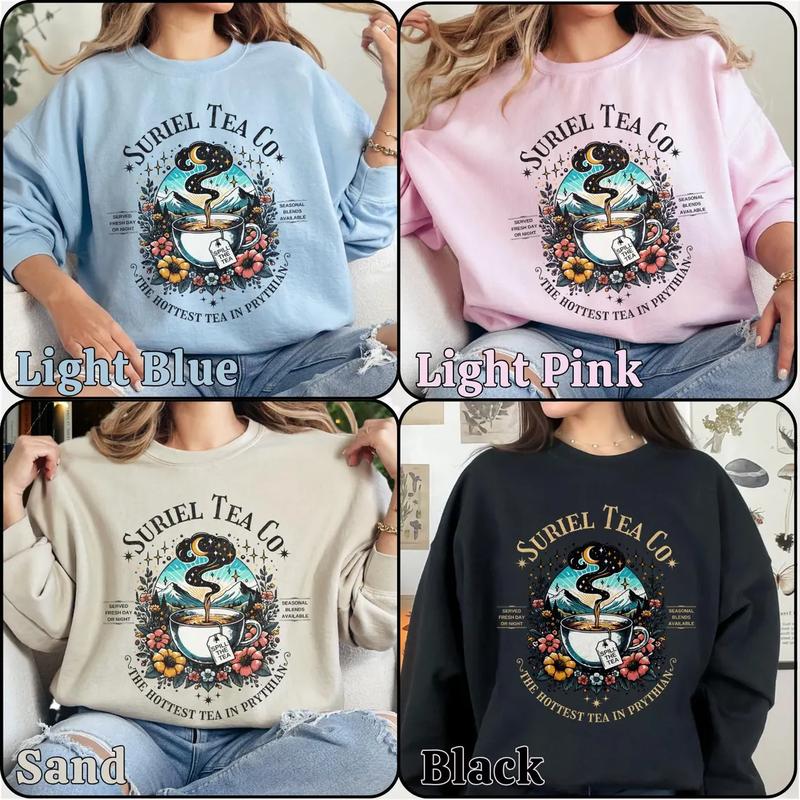 Suriel Tea Co ACOTAR Velaris Shirt, Bookish SJM Tea Unisex Gift, A Court Of Thorns and Roses Cotton Top, Book Lover Shirt Enthusiast