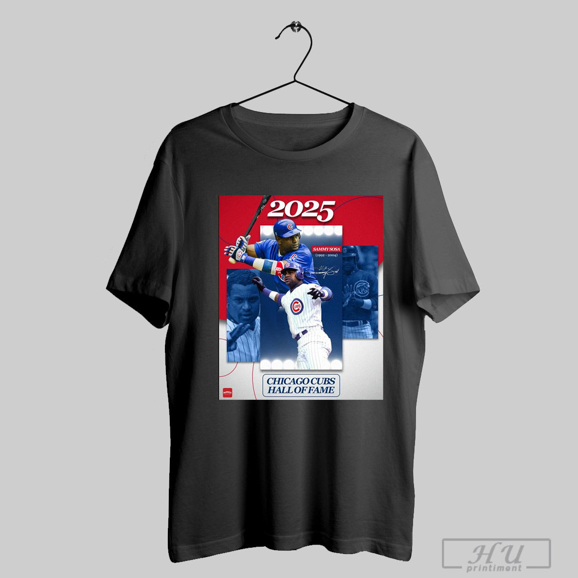 Sammy Sosa 1992 2004 Chicago Cubs Hall Of Fame 2025 Signature Marquee Sports Poster T Shirt