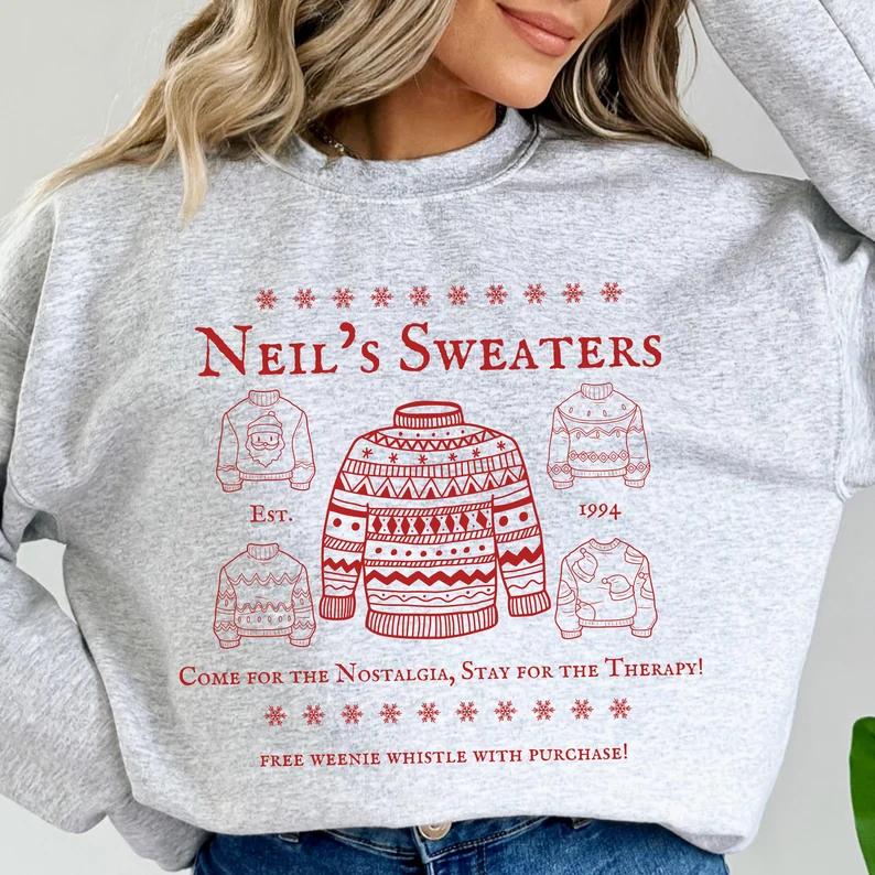 The Santa Clause Movie 90's Merch Neil's Sweaters Charlie Judy's Hot Cocoa Christmas Gift Hoodie Shirt Sweatshirt Holiday Tim Allen