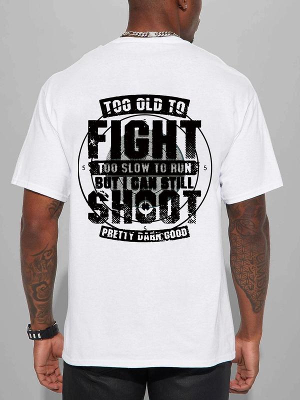 Men's Regular Fit Letter Print Round Neck Tee, Casual Short Sleeve Crew Neck T-shirt for Summer, T Shirts for Men,Ã‚Â Graphic Tees,Ã‚Â Fashion Men's Streetw