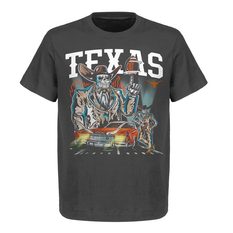 Warren Lotas - Texas Longhorns Football - Unique Retro Western Skeleton Cowboy Printed Shirt, Dead Man's Football Graphic T-Shirt, For Men and Women