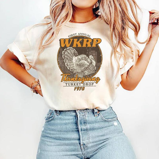 MS19 First Annual Thanksgiving Day Turkey Shirt, In Cincinnati Movie Sweater, Happy Thanksgiving Shirt Casual Top Womenswear