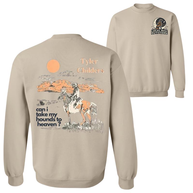 Tyler Childers Can I Take My Hounds to Heaven? Double-Sided Graphic Hoodie, Western-Themed Unisex Sweatshirt by Local Boy Outfitters