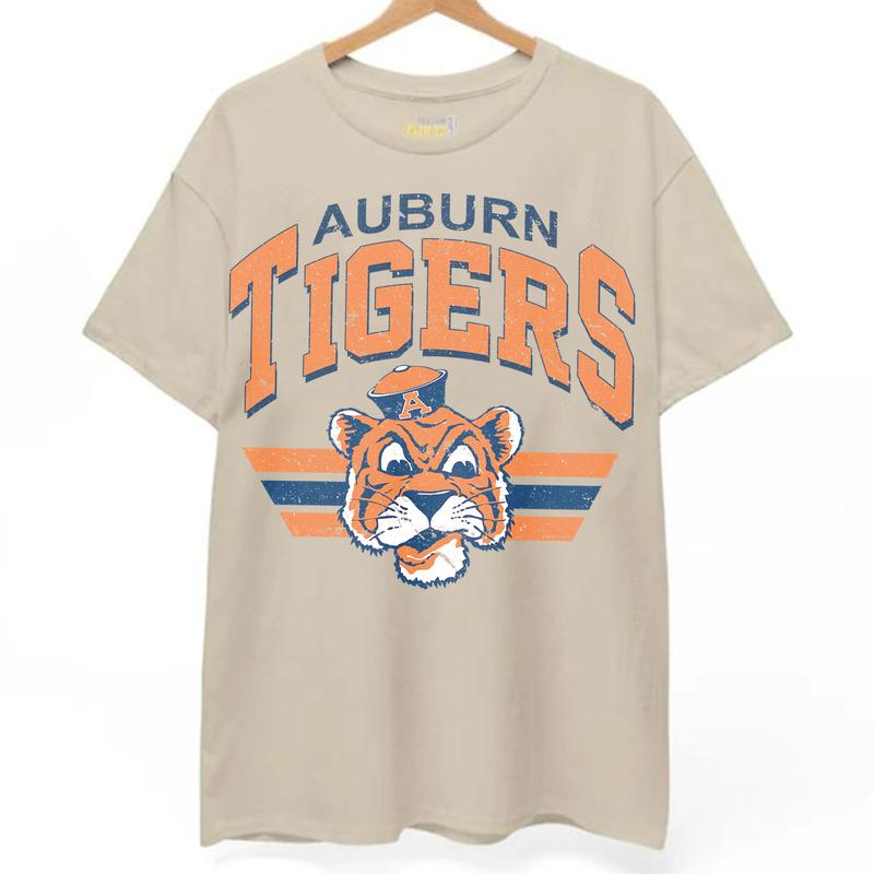 Auburn Tigers Vintage NCAA Sweatshirt, Unisex Auburn Football Shirt, Classic Sport Hoodie, Gifts for Football Fans, Cotton T-Shirt, Hoodie Sweatshirt