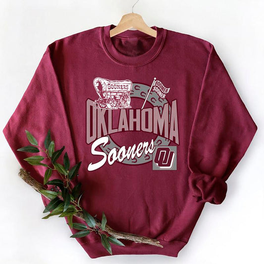 25. Oklahoma Sooners Vintage NCAA Sportswear, Hoodie, Cotton Sweatshirt, Classic University Team Apparel Menâ€™s Gift