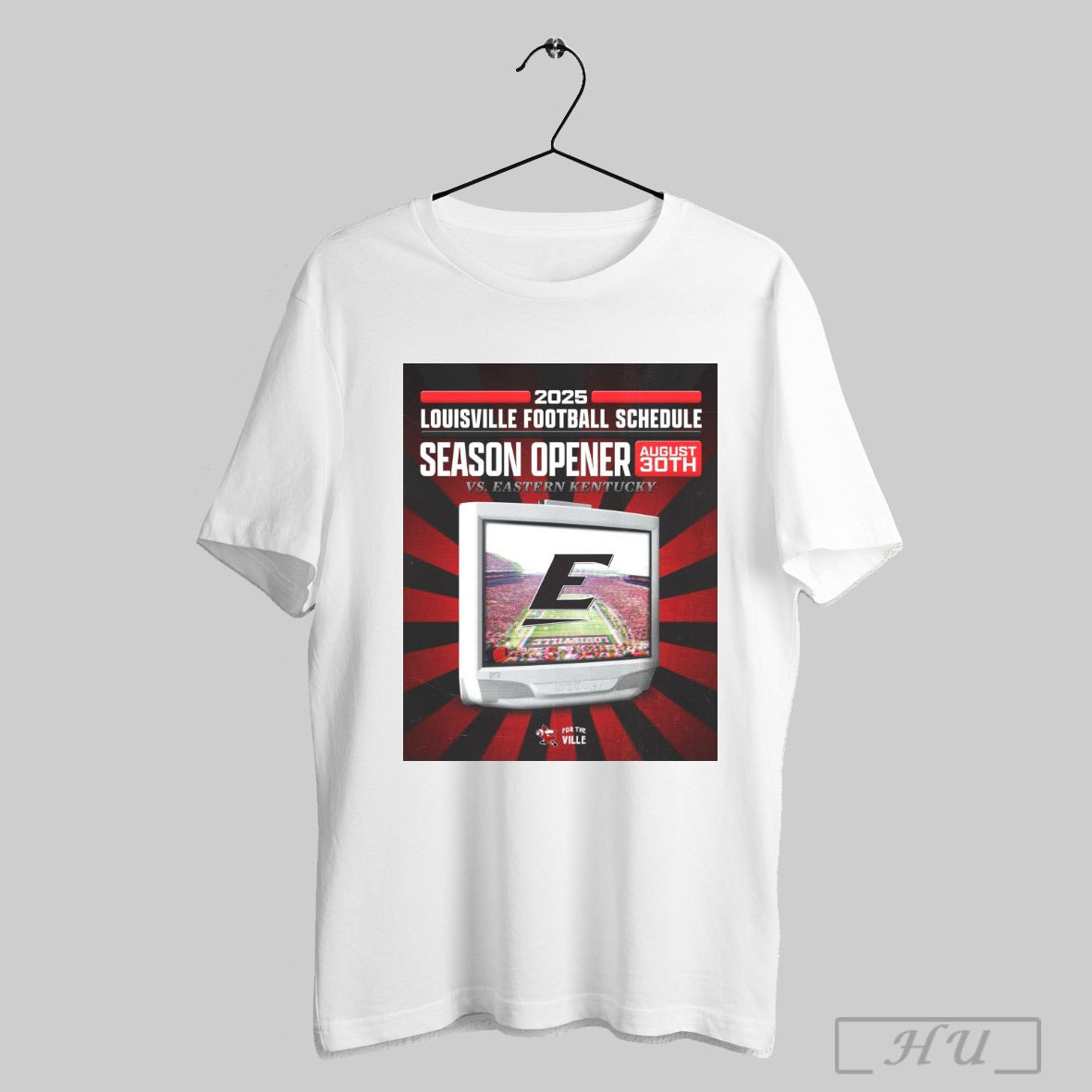 Poster Louisville Cardinals Football 2025 Schedule Season Opener Saturday August 30th Vs Eastern Kentucky Ln Stadium T Shirt Sweatshirt Poster