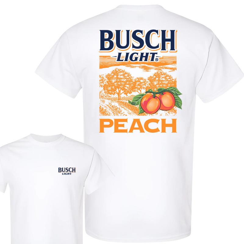 Busch Light Peach Scenic 2 Sides T-shirt, Busch Light Unisex T-shirt Full Color For Men, For Women, Busch Light Beer Tshirt