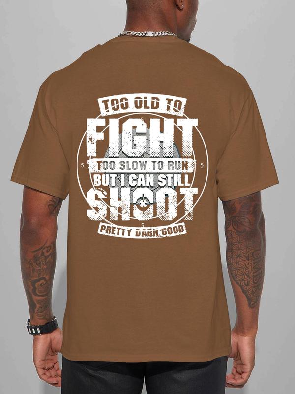 Men's Regular Fit Letter Print Round Neck Tee, Casual Short Sleeve Crew Neck T-shirt for Summer, T Shirts for Men,Â Graphic Tees,Â Fashion Men's Streetwear Top for Daily Wear