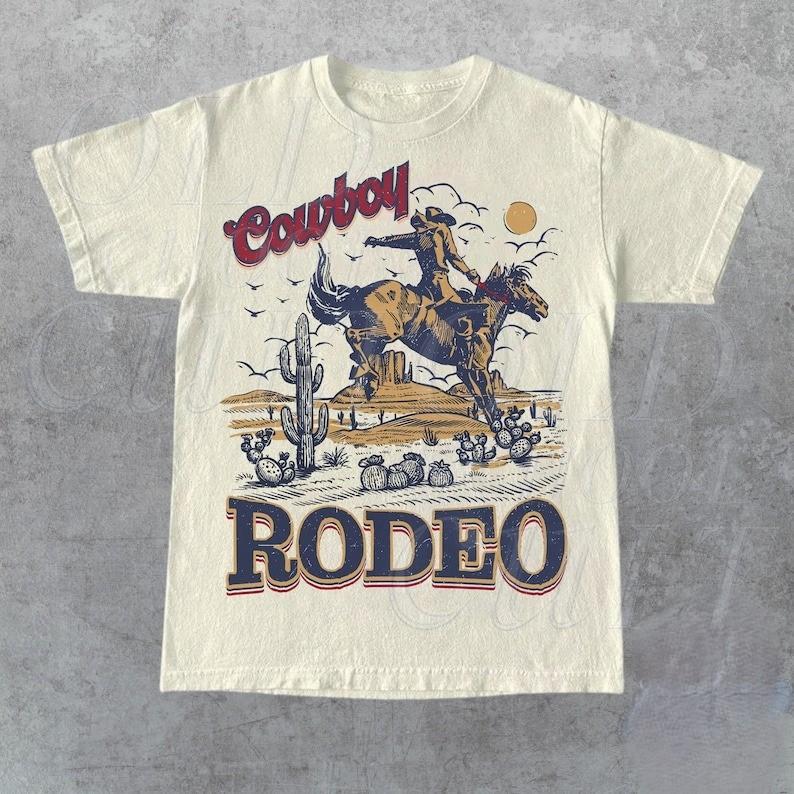 Rodeo 90s Graphic Cowboy T-Shirt Menswear Top