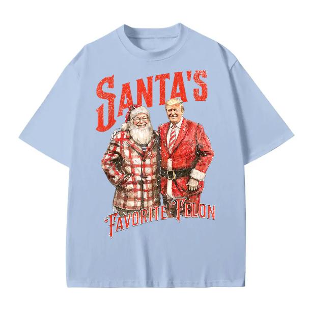 SantaÃ¢â‚¬â„¢s Favorite Felon Shirt, Funny Trump Shirt, Gift for Christmas