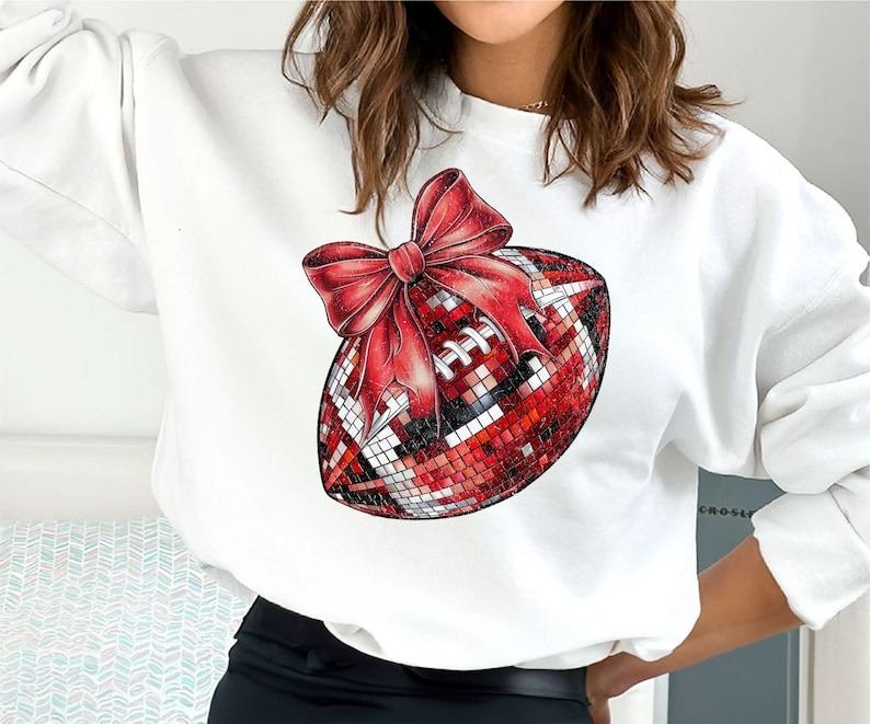 Coquette Football  Sweatshirt Tshirt, Football Bow Sweatshirt, Football Mom Sweatshirt, Football Tshirt, Game Day, Fall Football , Football Season , S