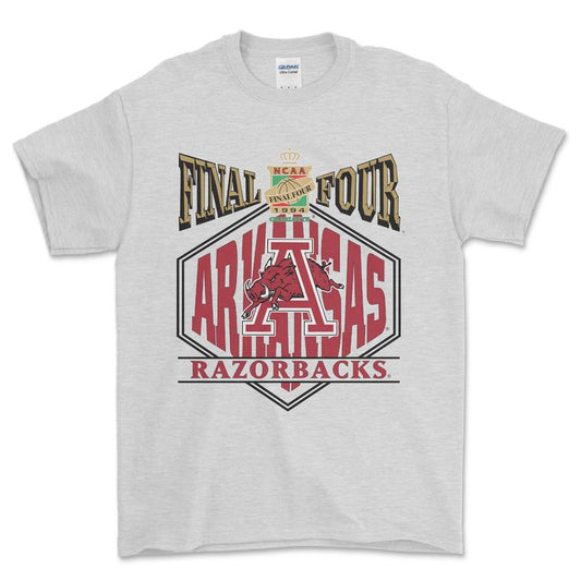 1994 NCAA Final Four Arkansas Championship T-Shirt, graphic vintage sports tees for men
