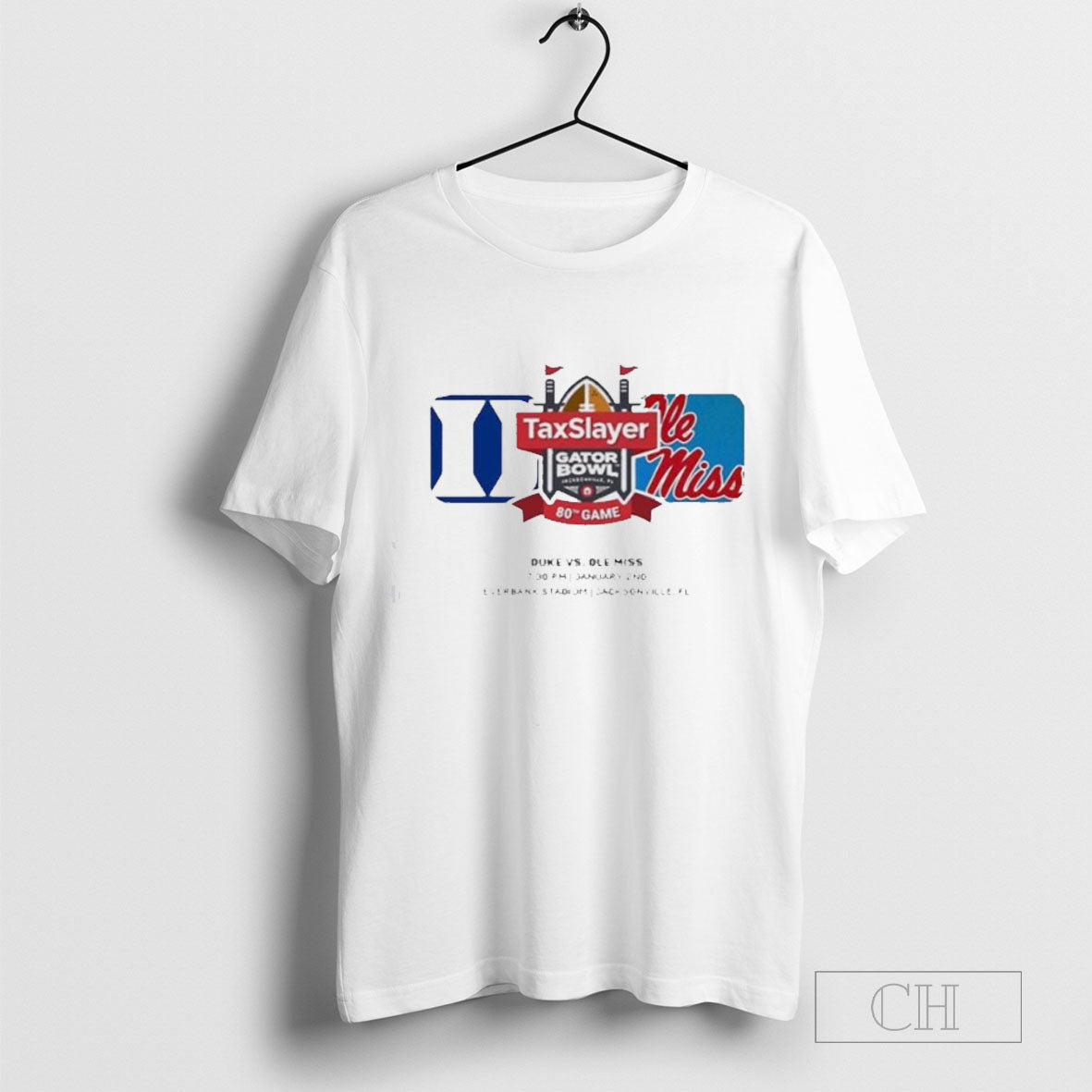 Tax Slayer Gator Bowl Matchup Duke Blue Devils Versus Ole Miss Rebels On January 2nd 2025 Shirt